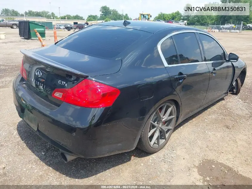 2011 Infiniti G37X VIN: JN1CV6AR8BM350831 Lot: 42616204