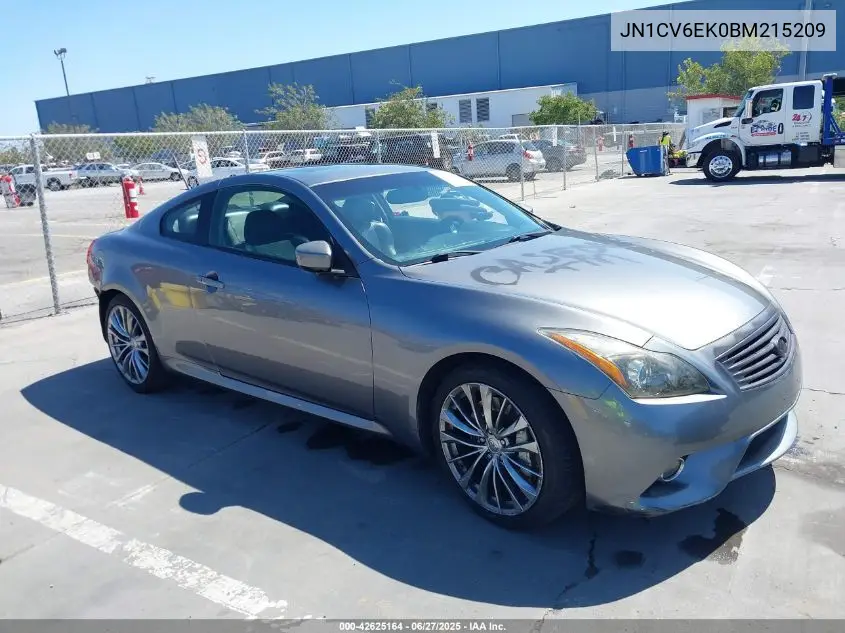 2011 Infiniti G37 Journey VIN: JN1CV6EK0BM215209 Lot: 42625164