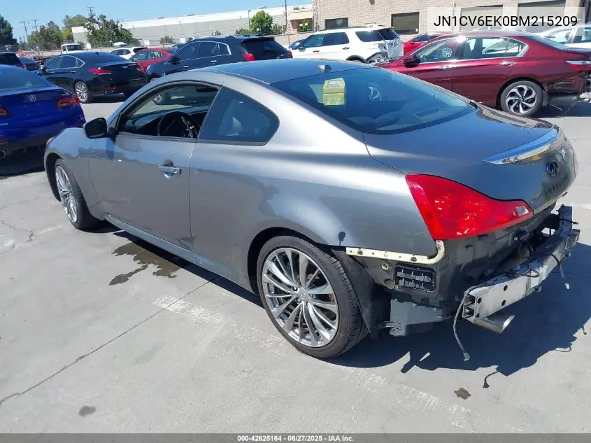 2011 Infiniti G37 Journey VIN: JN1CV6EK0BM215209 Lot: 42625164