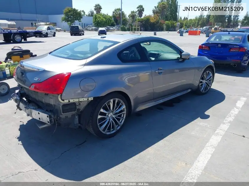 2011 Infiniti G37 Journey VIN: JN1CV6EK0BM215209 Lot: 42625164