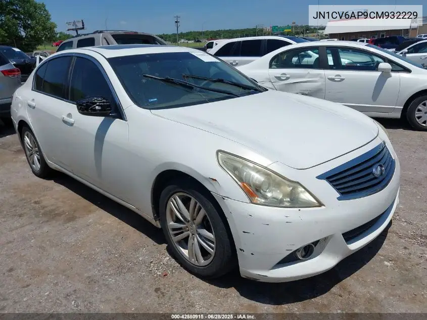 2012 Infiniti G37 Sport VIN: JN1CV6AP9CM932229 Lot: 42580915
