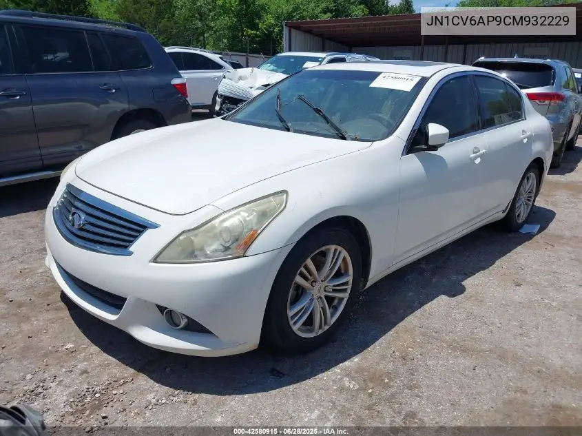 2012 Infiniti G37 Sport VIN: JN1CV6AP9CM932229 Lot: 42580915