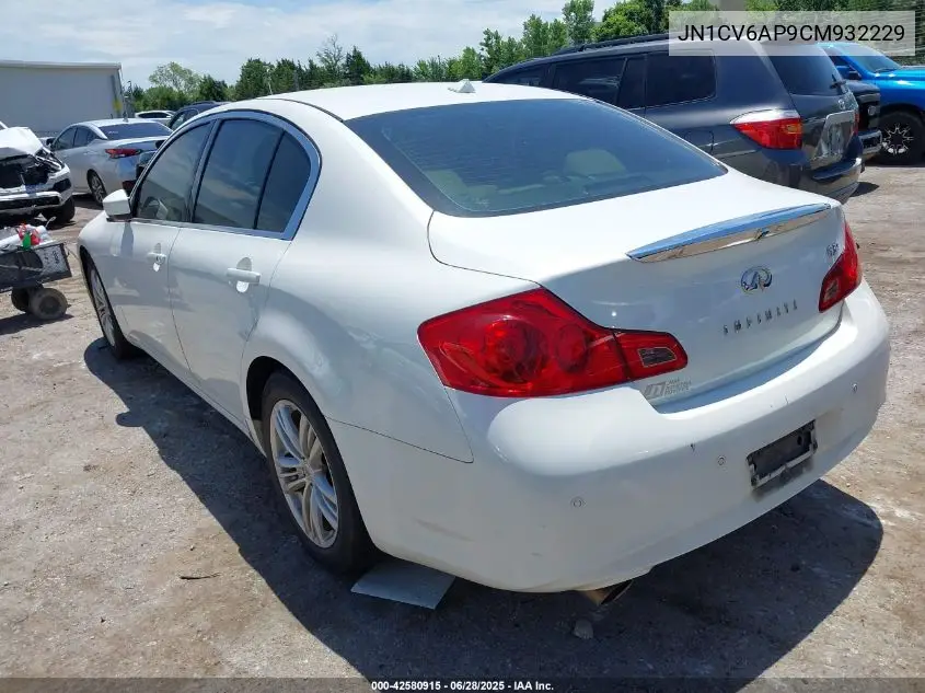 2012 Infiniti G37 Sport VIN: JN1CV6AP9CM932229 Lot: 42580915