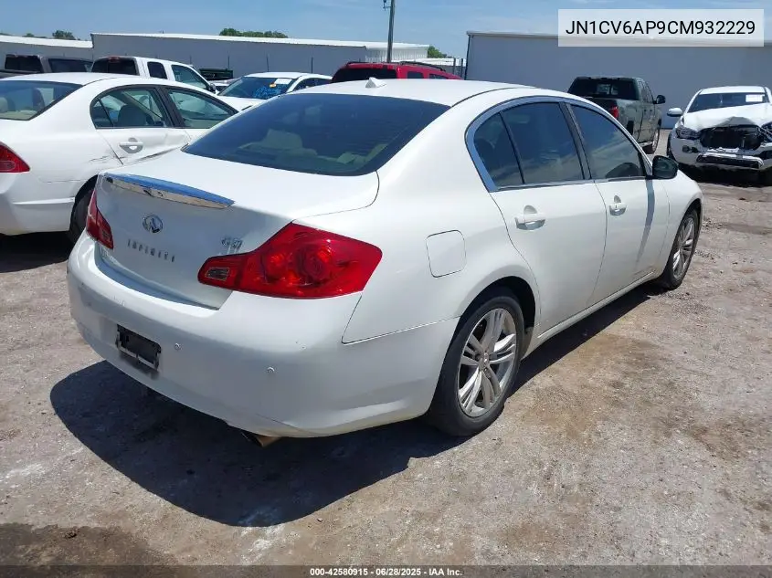 2012 Infiniti G37 Sport VIN: JN1CV6AP9CM932229 Lot: 42580915