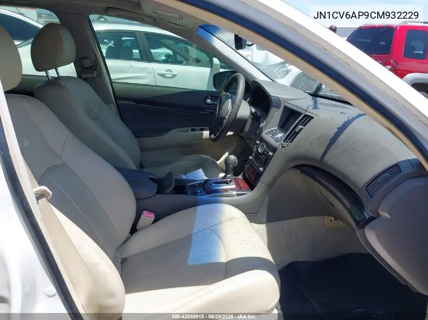 2012 Infiniti G37 Sport VIN: JN1CV6AP9CM932229 Lot: 42580915