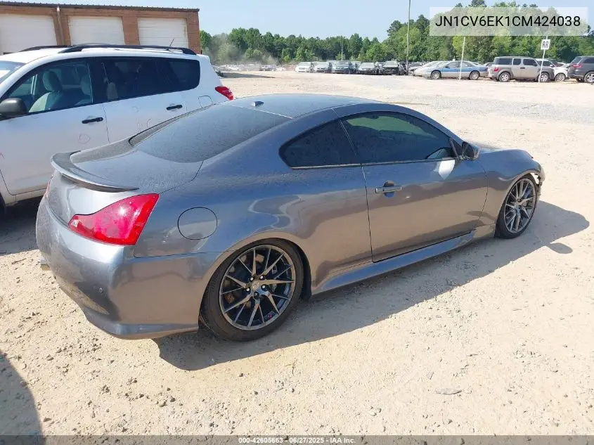 2012 Infiniti G37 Ipl VIN: JN1CV6EK1CM424038 Lot: 42605663