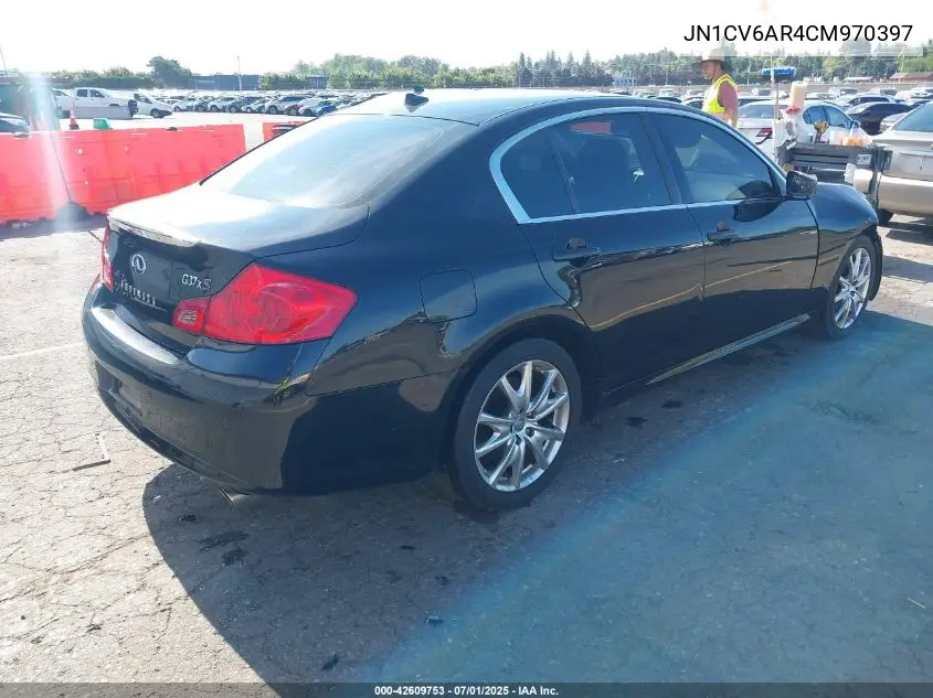 2012 Infiniti G37X VIN: JN1CV6AR4CM970397 Lot: 42609753