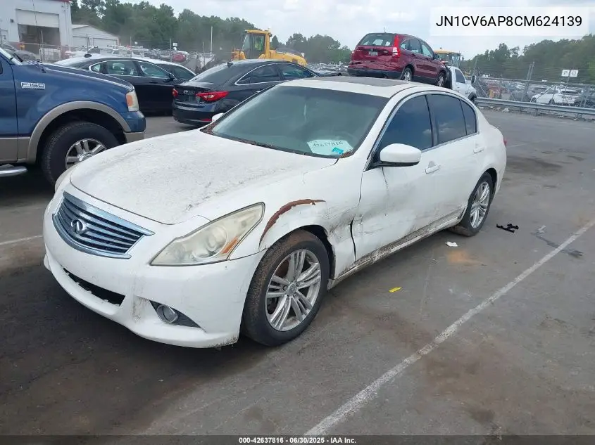 2012 Infiniti G37 Journey VIN: JN1CV6AP8CM624139 Lot: 42637816