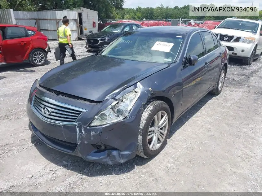 jn1cv6apxcm934096 JN1CV6APXCM934096 2012 Infiniti G37 Journey