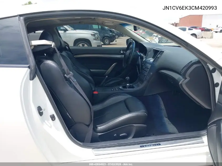 2012 Infiniti G37 Sport VIN: JN1CV6EK3CM420993 Lot: 42654523