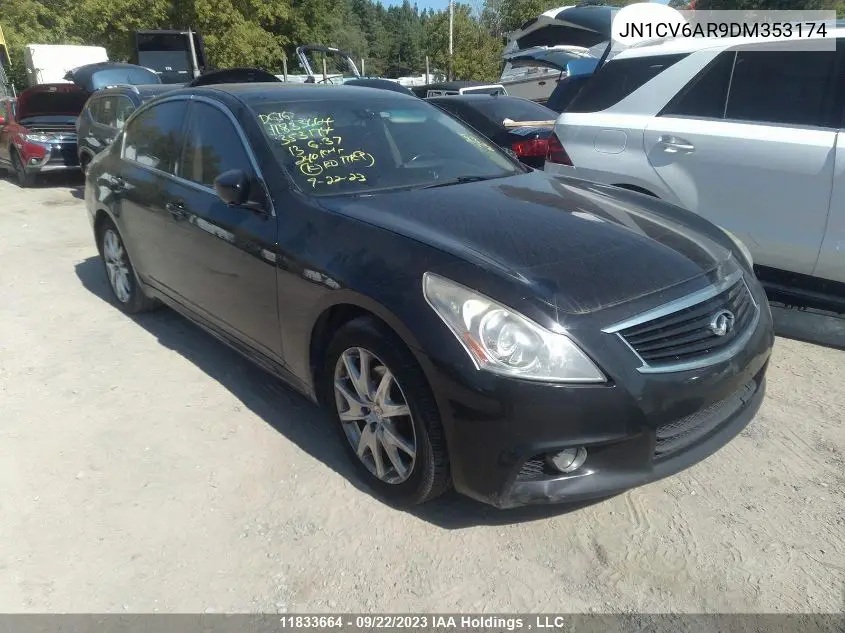 2013 Infiniti G37 Sedan Awd VIN: JN1CV6AR9DM353174 Lot: 11833664