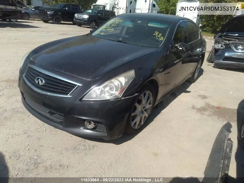 2013 Infiniti G37 Sedan Awd VIN: JN1CV6AR9DM353174 Lot: 11833664