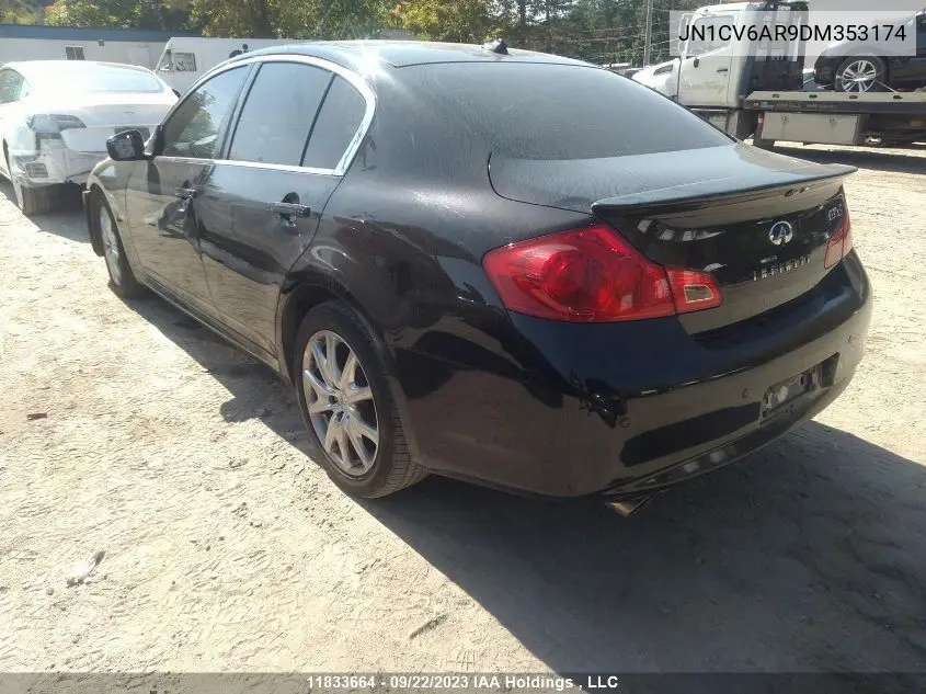 2013 Infiniti G37 Sedan Awd VIN: JN1CV6AR9DM353174 Lot: 11833664