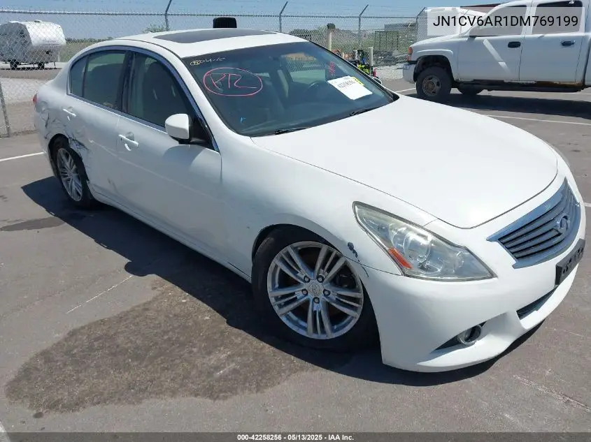 2013 Infiniti G37X VIN: JN1CV6AR1DM769199 Lot: 42258256