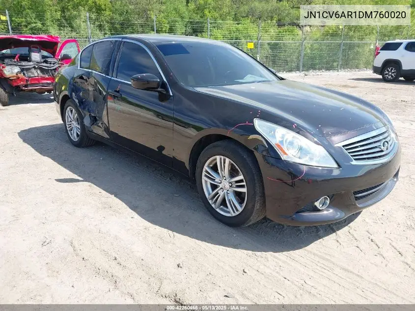 2013 Infiniti G37X VIN: JN1CV6AR1DM760020 Lot: 42260466