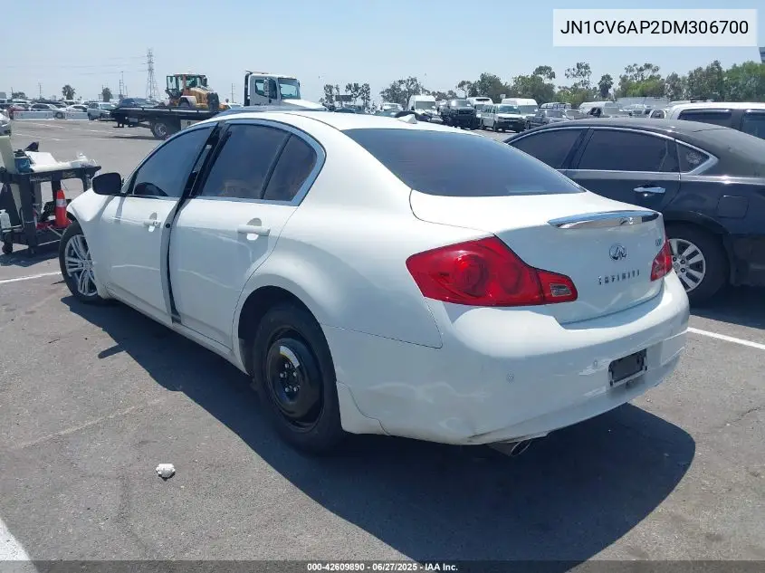 2013 Infiniti G37 Journey/Sport VIN: JN1CV6AP2DM306700 Lot: 42609890