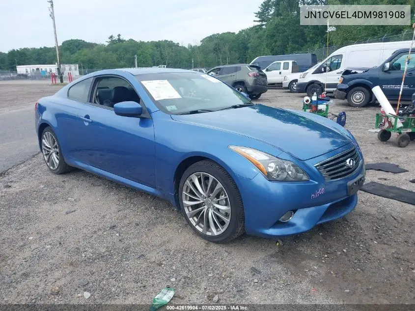 2013 Infiniti G37 VIN: JN1CV6EL4DM981908 Lot: 42619904