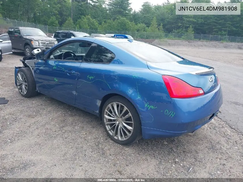 2013 Infiniti G37 VIN: JN1CV6EL4DM981908 Lot: 42619904