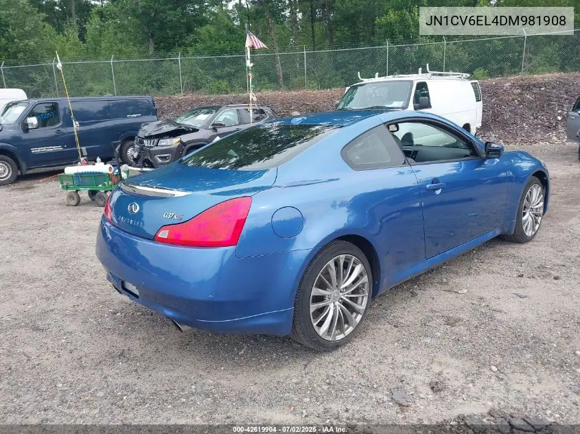 2013 Infiniti G37 VIN: JN1CV6EL4DM981908 Lot: 42619904