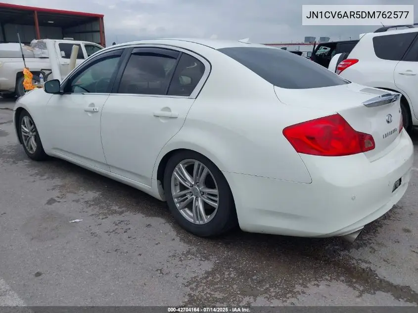 2013 Infiniti G37X VIN: JN1CV6AR5DM762577 Lot: 42704164
