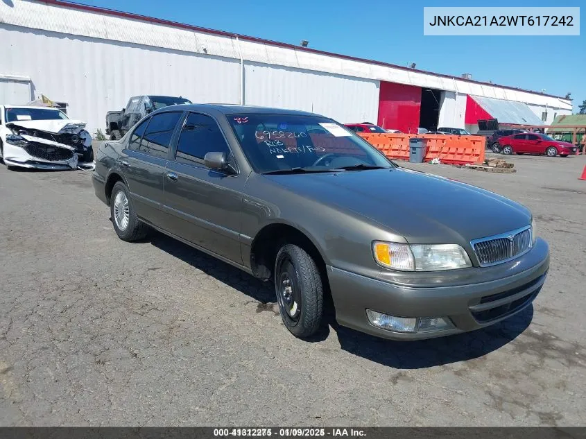 1998 Infiniti I30 Standard/Touring VIN: JNKCA21A2WT617242 Lot: 41312275
