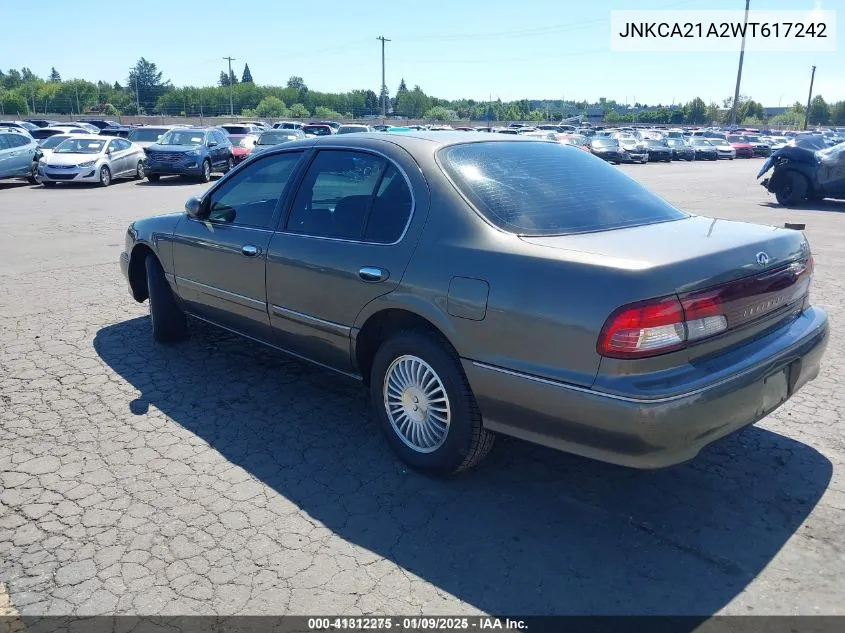 1998 Infiniti I30 Standard/Touring VIN: JNKCA21A2WT617242 Lot: 41312275