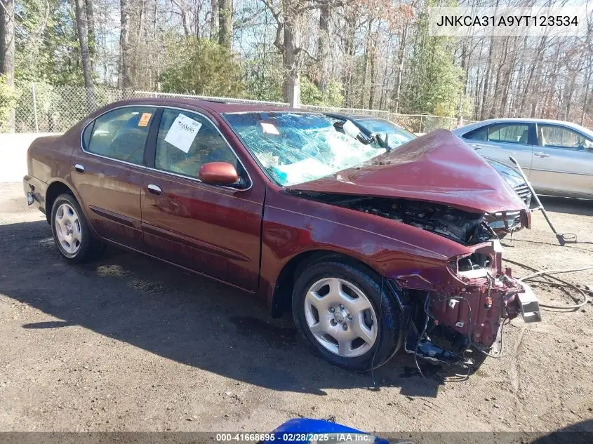 2000 Infiniti I30 Luxury/Touring VIN: JNKCA31A9YT123534 Lot: 41668695