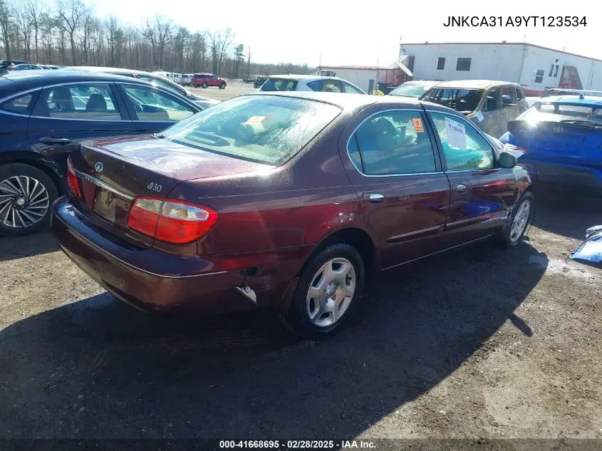 2000 Infiniti I30 Luxury/Touring VIN: JNKCA31A9YT123534 Lot: 41668695