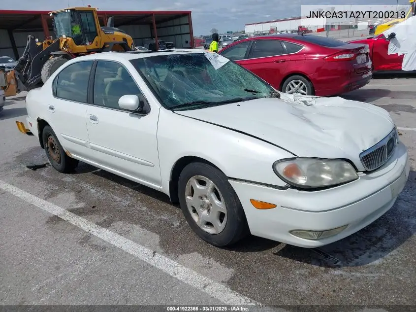 2000 Infiniti I30 Luxury/Touring VIN: JNKCA31A2YT200213 Lot: 41922366