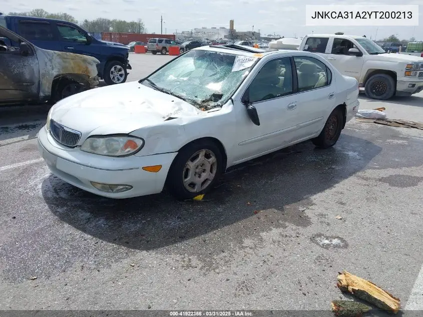 2000 Infiniti I30 Luxury/Touring VIN: JNKCA31A2YT200213 Lot: 41922366