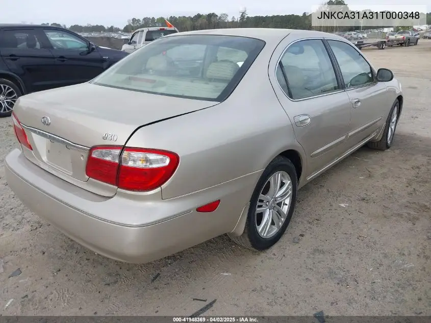 2001 Infiniti I30 Luxury VIN: JNKCA31A31T000348 Lot: 41948369
