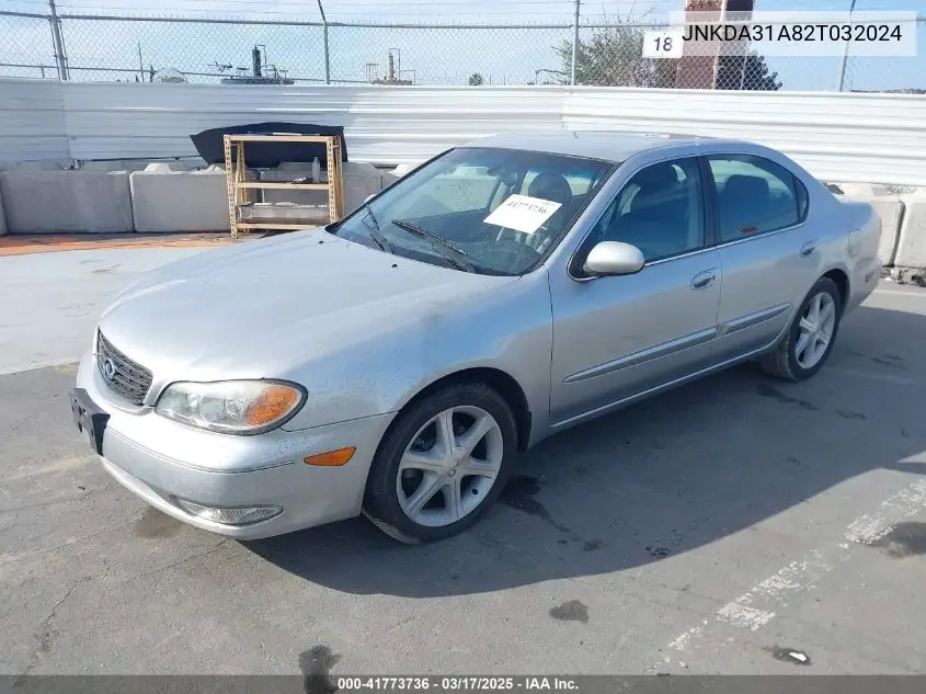 2002 Infiniti I35 Luxury VIN: JNKDA31A82T032024 Lot: 41773736