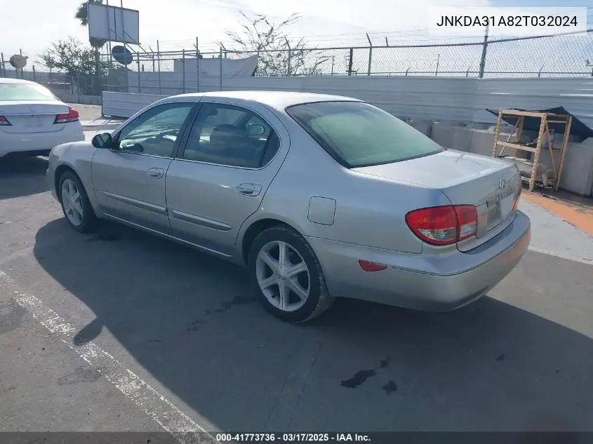 2002 Infiniti I35 Luxury VIN: JNKDA31A82T032024 Lot: 41773736