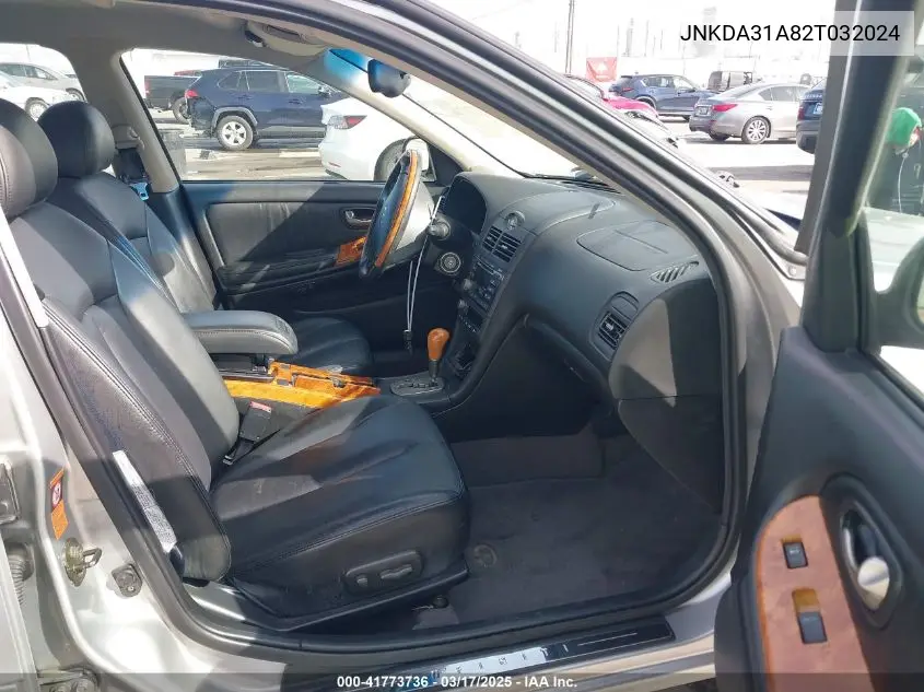 2002 Infiniti I35 Luxury VIN: JNKDA31A82T032024 Lot: 41773736