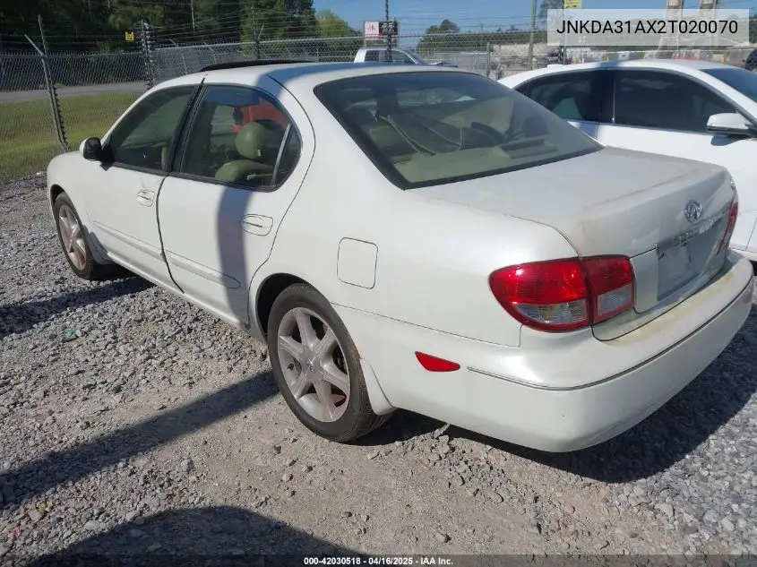 2002 Infiniti I35 Luxury VIN: JNKDA31AX2T020070 Lot: 42030518