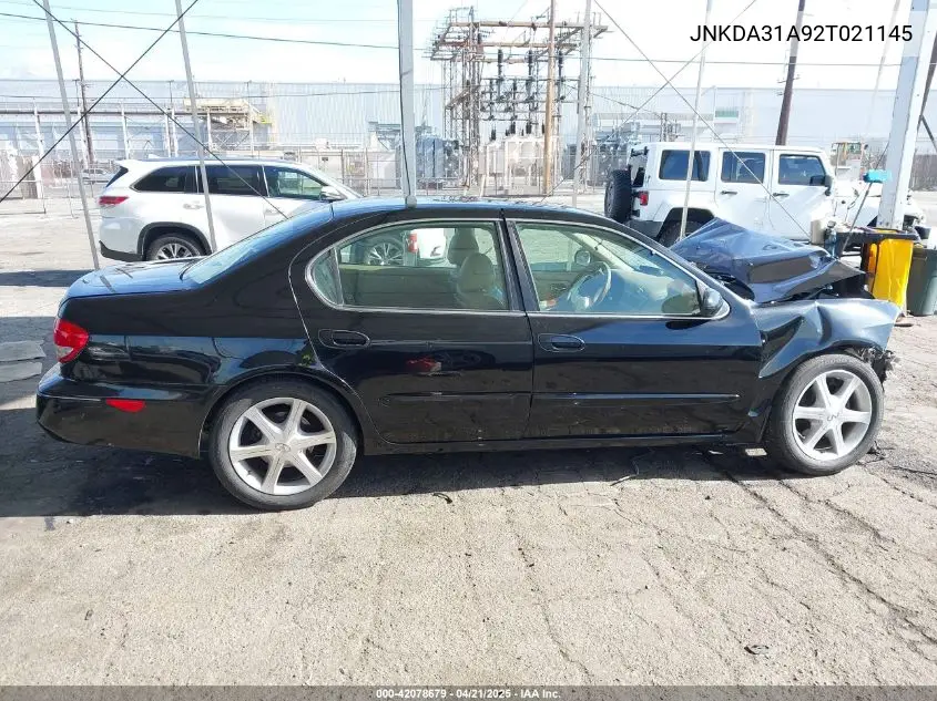 2002 Infiniti I35 Luxury VIN: JNKDA31A92T021145 Lot: 42078679