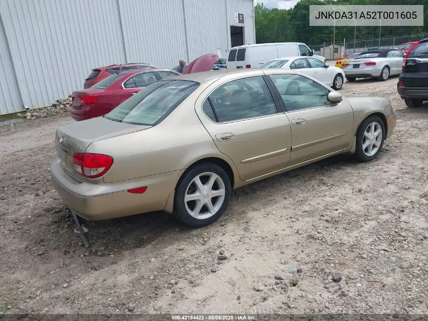 2002 Infiniti I35 Luxury VIN: JNKDA31A52T001605 Lot: 42154422