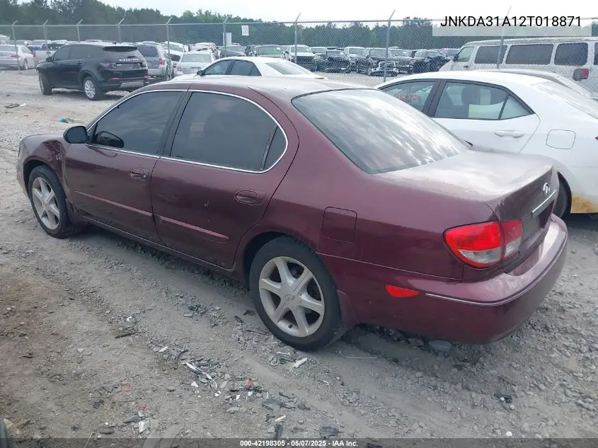 2002 Infiniti I35 Luxury VIN: JNKDA31A12T018871 Lot: 42198305