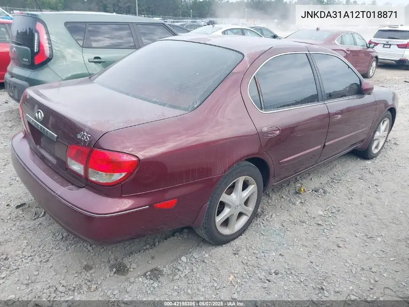 2002 Infiniti I35 Luxury VIN: JNKDA31A12T018871 Lot: 42198305