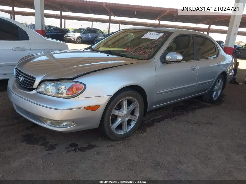 2002 Infiniti I35 Luxury VIN: JNKDA31A12T024721 Lot: 42522590