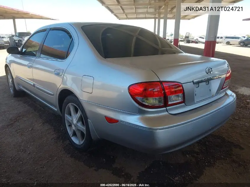 2002 Infiniti I35 Luxury VIN: JNKDA31A12T024721 Lot: 42522590