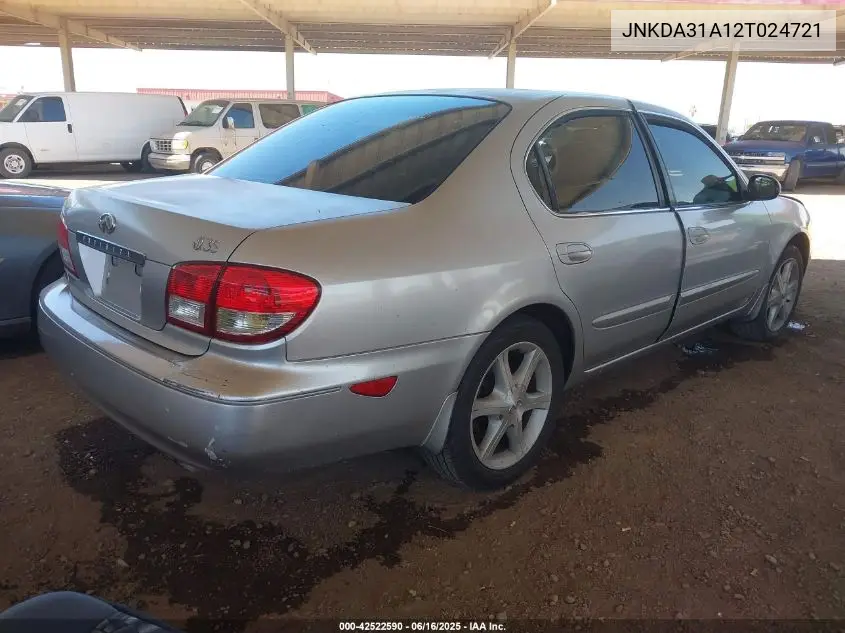 2002 Infiniti I35 Luxury VIN: JNKDA31A12T024721 Lot: 42522590