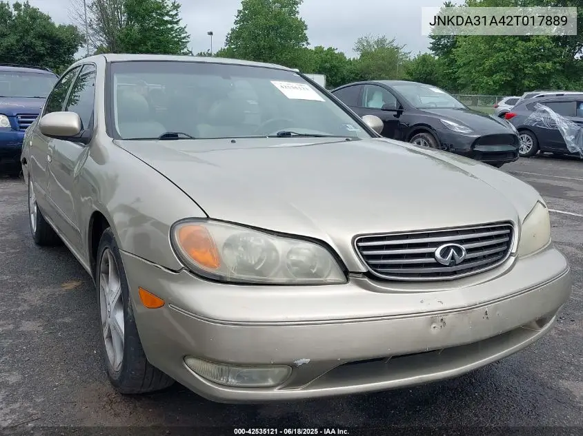 2002 Infiniti I35 Luxury VIN: JNKDA31A42T017889 Lot: 42535121