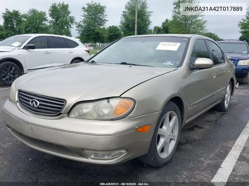2002 Infiniti I35 Luxury VIN: JNKDA31A42T017889 Lot: 42535121