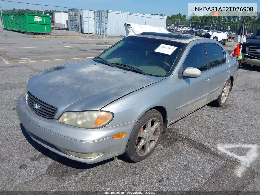 2002 Infiniti I35 Luxury VIN: JNKDA31A52T026908 Lot: 42559870