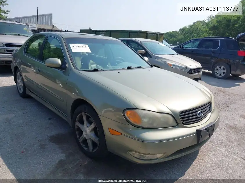 2003 Infiniti I35 Luxury VIN: JNKDA31A03T113777 Lot: 42410433