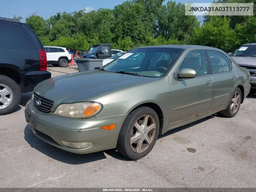2003 Infiniti I35 Luxury VIN: JNKDA31A03T113777 Lot: 42410433