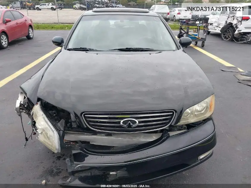 2003 Infiniti I35 Luxury VIN: JNKDA31A73T115221 Lot: 42416381