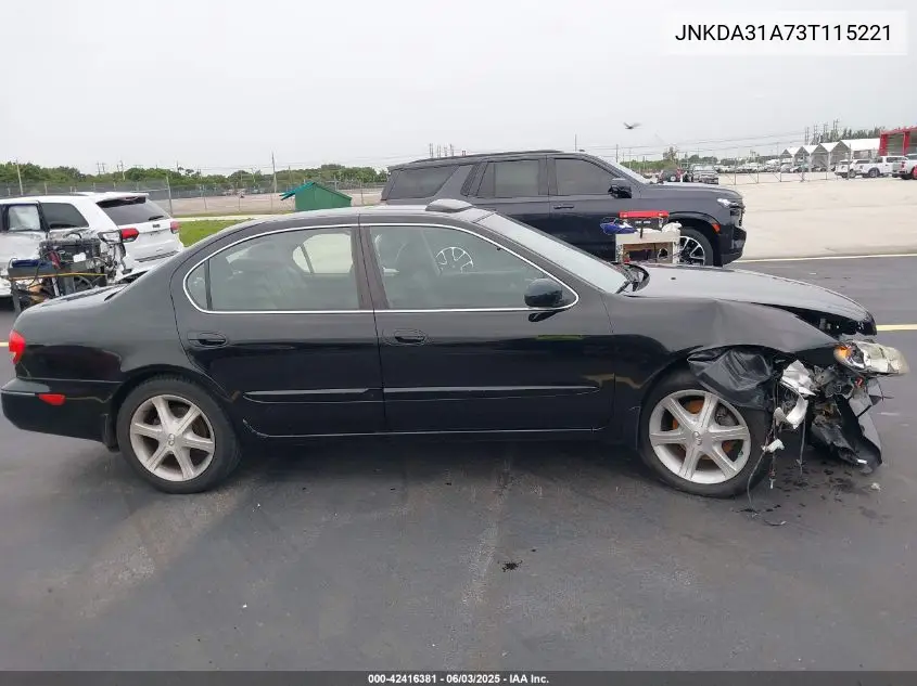 2003 Infiniti I35 Luxury VIN: JNKDA31A73T115221 Lot: 42416381