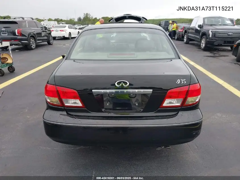 2003 Infiniti I35 Luxury VIN: JNKDA31A73T115221 Lot: 42416381